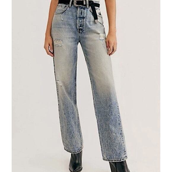 NEW Boyish‎ Free People Ziggy Jeans Sz 27 Straight Leg Loose - Picture 2 of 11